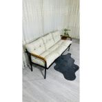 Sofmina Madame Home Karanfil Balkon, Bahçe, Cafe - Metal Kanepe Koltuk Takımı 3 Lü Krem