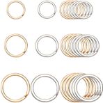 SOFPLATE 1 kutu 30 adet 0,79/0,98/1,26{6} cm düz anahtarlık halkası bölünmüş demir anahtarlık halkaları yuvarlak O çift halka bükme halkası metal daire şeklinde anahtarlık klipsleri