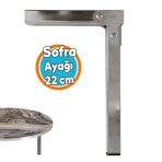 Sofra Ayağı 22 Cm Metal Katlanır Siyah Taban Yer Sofrası Sini Altı Mobilya Ayak Sehpa Masa