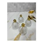 SOFRA STİL 4 'lü Origami Model Gold Detaylı Cam Tuzluk Takımı