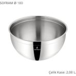 Sofram 18 cm Çelik Kase 2 Litre - 2 lt