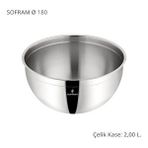 Sofram 18 Cm Çelik Kase 2 Litre Gri
