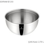 Sofram 20 cm Çelik Kase - 0,60 ml
