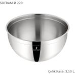 Sofram 22 cm Çelik Kase - 3,50 lt