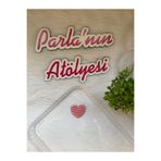 SOFT 0-3 yaş az saçlı ve saçsız bebek tokası kırmızı kare kalp