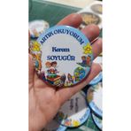SOFT 25 adet Artık Okuyorum 58mm iğneli rozet