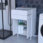 Soft 55 x 95,1 x 32,5 cm 2 Kapaklı 2 Çekmeceli 2 Bölmeli Çok Amaçlı Dolap Banyo Dolabı