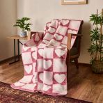 Soft Amour Pamuklu Tv Battaniyesi - Pembe / Kırmızı - 130X170 Cm