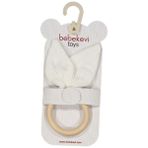 Soft and Baby Tavşan Bebek Çıngırak - Beyaz