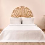 Soft Asos Çift Kişilik Yatak Örtüsü - Beyaz - 260X250 Cm