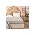 Soft Basic Çift Kişilik Lastikli Çarşaf - Bej - 180X200 Cm