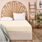 Soft Basic Çift Kişilik Lastikli Çarşaf - Ekru - 180X200 cm - Çok Renkli