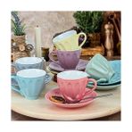 Soft Çay Fincan Takımı 12 Parça 6 Kişilik - 001-Renkli