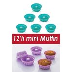 Soft Chef Cisle 12'li Silikon Klasik Kek Kalıbı Karışık Renk