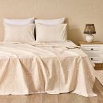 Soft Clay Çift Kişilik Pike Takımı - Beyaz / Bej