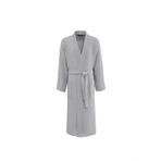 Soft Cotton Soft Pique Kimono Bornoz Gri L
