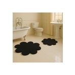 SOFT DECOR modern dekoratif kaymaz taban Papatya Şekilli banyo paspası klozet takımı 80x80-60x60 cm