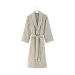 Soft Ekru Cotton Micro Bornoz