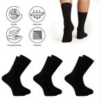 Soft Kepi 4 Mevsim Bambu Soket Çorap 3'lü - 40 - 45 - Siyah