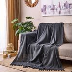 Soft Koltuk Şalı - Antrasit - 180x210 Cm Çok Renkli
