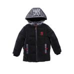 Soft Kumaş Su İtici Kumaş Kapitone İçi Polar Cepli Kapüşonlu Kışlık İçi Peluş Erkek Bebek Mont Şişme Siyah 6 YAŞ