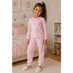 Soft Pink %100 Pamuk Basic Kız Çocuk Pijama Takımı