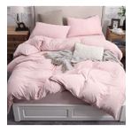 Soft Pink Çarşafı Lastikli Çift Kişilik Nevresim Takımı