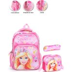 Soft Princess Barbie Okul Çantası + Beslenme + Kalemlik + Barbie Kız Çantası