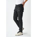 Soft Shell Rüzgar, Su & Soğuk Geçirmez Içi Polarlı Kışlık Taktik Pantolon E218-14 - 3XL - Siyah