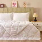 Soft Tek Kişilik İnce Microfiber Yorgan - Beyaz - 155X215 Cm