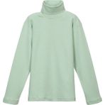 Soft Yeşil Basic Kışlık Tam Balıkçı Yaka Uzun Kollu Kız Çocuk Tişört - 7 Yaş