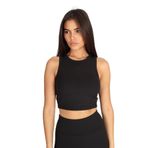 Softandbasic Halter Yaka Esnek Kaşkorse Kumaş Siyah Atlet Siyah M
