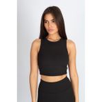 Softandbasic Halter Yaka Esnek Kaşkorse Kumaş Siyah Atlet - XL