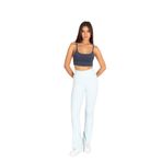 Softandbasic İspanyol Paça Flare Yoga Tayt Mavi L