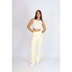 Softandbasic İspanyol Paça Flare Yoga Tayt Sarı M