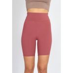 Softandbasic Kadın Bıker Toparlayıcı Premium Kumaş Spor Günlük Rahat Tayt - Rose