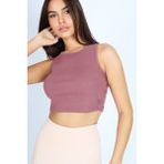 Softandbasic Kadın Rose Basic Halter Yaka Esnek Biyeli Kaşkorse Kumaş Crop Top Body Atlet - XL