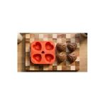 Softbowl Yanmaz Yapışmaz 4 Lü Kalp Muffin & Cup Kek Pişirme Kalıbı