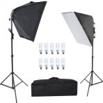 Softbox 50X70cm Paraflaş 5 Duylu Sürekli Işık 2 Li Set