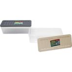 SOFTCHEF-00985 Fresh Box ( Derin & 2470ML ) Plastik Şeffaf Saklama Kabı ( Renkli Kapak )*24=k
