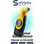 Softhydra Dijital Basınç Ölçer Manometre 0-10 Bar – Lastik, Su Arıtma Tankı ve Kompresör Uyumlu - Sarı - Siyah
