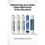 Softhydra Ihlas Aura Cebilon Unique Dijital Uyumlu 5'li Filtre Seti - Membran + Post Karbon