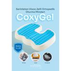 Softlife CoxyGel Serinleten Visco Oturma Minderi Jelli Ortopedik Coccyx Kuyruk Sokumu Minderi 45x34x7cm