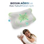 Softlife NOVA Visco Yastık Ortopedik Boyun Destekli Memory Foam Ergonomik Yastık Beyaz 62x42x13/10cm