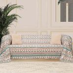 Softmicro Etnik Desenli BOHO180X300 cm Koltuk Örtüsü Şalı, Kanepe Örtüsü, Tv Battaniyesi Turkuaz - 180 x 300 cm