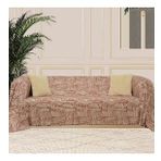 SoftMicro Gökkuşağı Desenli Boho 180x220 cm Koltuk Örtüsü Şalı, Kanepe Örtüsü, Tv Battaniyesi Kiremit Rengi