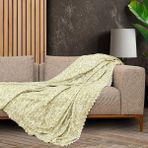 SoftMicro İskandinav Desenli Boho 130x180 cm Koltuk Örtüsü Şalı, Kanepe Örtüsü, Tv Battaniyesi Yeşil