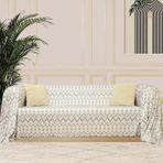 SoftMicro İskandinav Desenli Gri Koltuk Örtüsü,180x220 cm Kanepe Örtüsü, Koltuk Şalı, Tv Battaniyesi gri