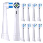 Softniillk Oral-B iO 3/4/5/6/7/8/9/10 Serisi Ultimate Clean Elektrikli Diş Fırçası Yedek Fırça Başlıkları ile Uyumlu, Oral-B iO Elektrikli Diş Fırçası için, 10'lu Paket (Beyaz)