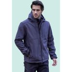 Softshell Erkek Mont Su Geçirmez Kapüşonlu Outdoor 350 Flam2 Fiyort Rüzgar Günlük - Siyah - 3XL